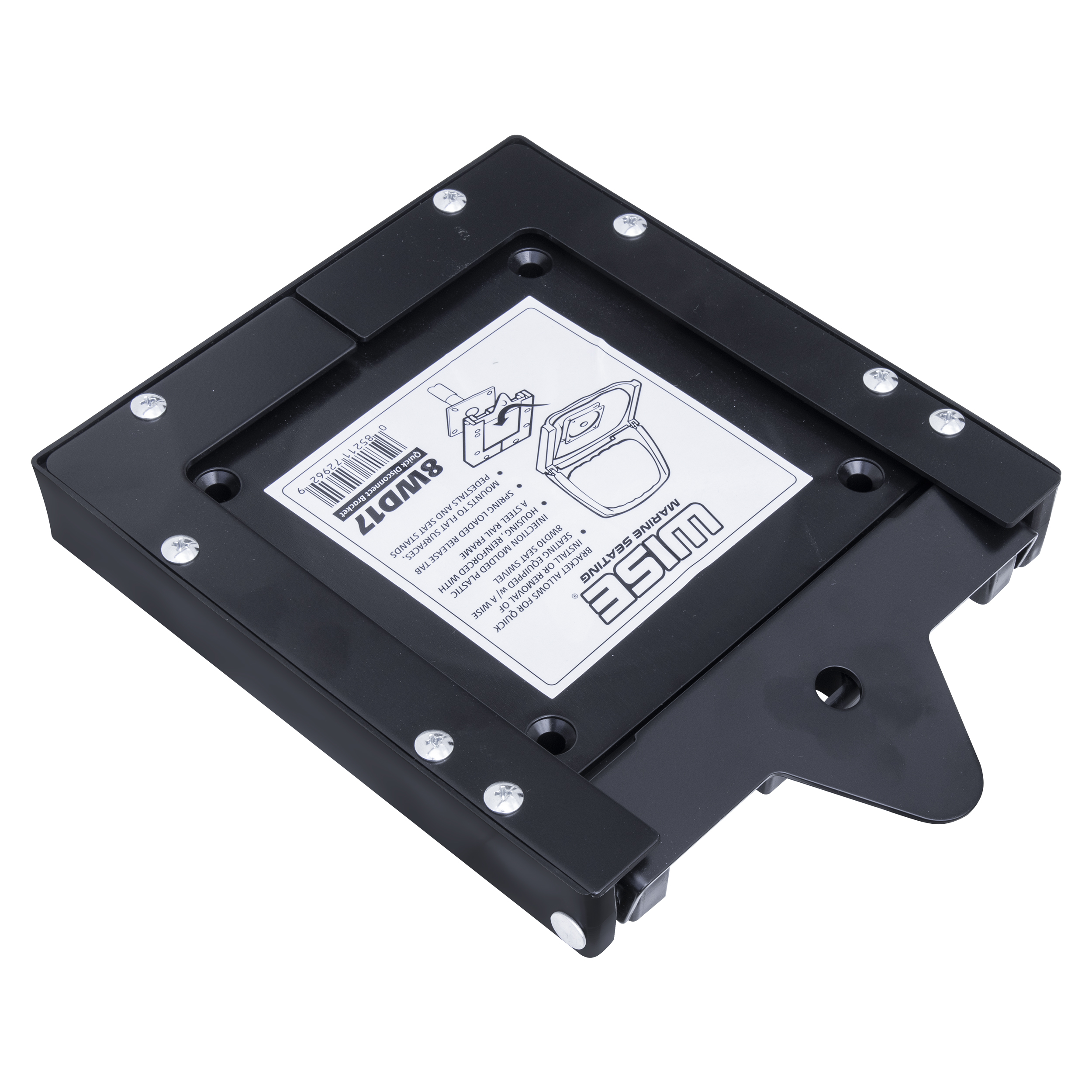 Wise 8WD17 Quick Disconnect Bracket for Boat Seat Swivel – Fits 6″ Swivel